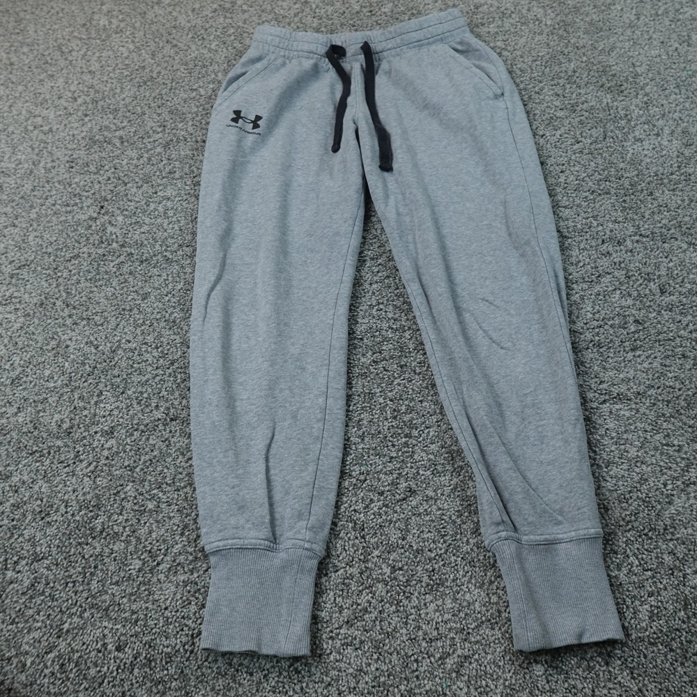 Under Armour Pants Mens M Gray Loose Fleece Drawstring Jogger Sweatpants Workout